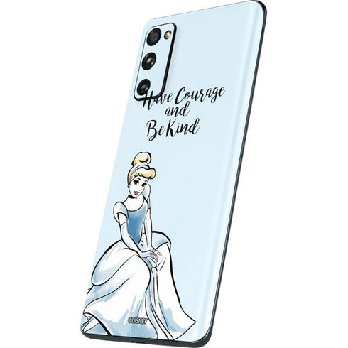 Disney Princess Cinderella Have Courage and Be Kind Art Galaxy S20 Fan Edition Skin