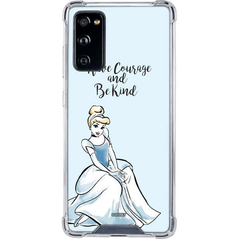Disney Princess Cinderella Have Courage and Be Kind Art Galaxy S20 FE Clear Case