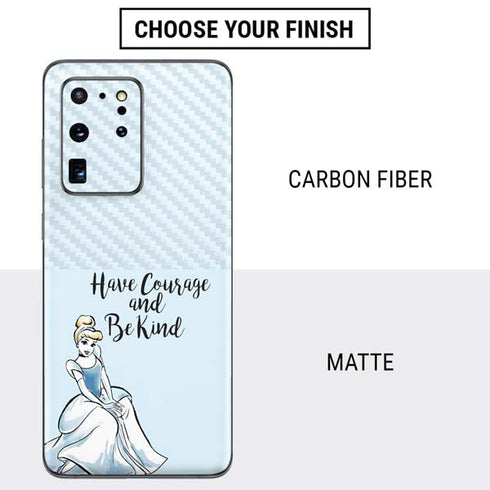 Disney Princess Cinderella Have Courage and Be Kind Art Galaxy S20 Ultra 5G Skin