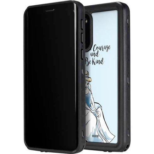 Disney Princess Cinderella Have Courage and Be Kind Art Galaxy S20 Waterproof Case