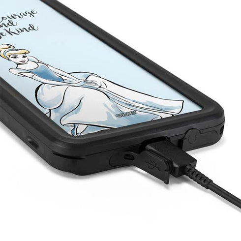 Disney Princess Cinderella Have Courage and Be Kind Art Galaxy S20 Waterproof Case