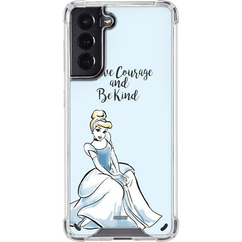 Disney Princess Cinderella Have Courage and Be Kind Art Galaxy S21 5G Clear Case
