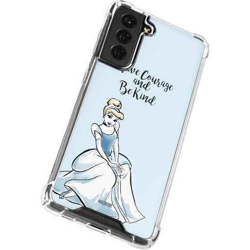 Disney Princess Cinderella Have Courage and Be Kind Art Galaxy S21 FE Clear Case