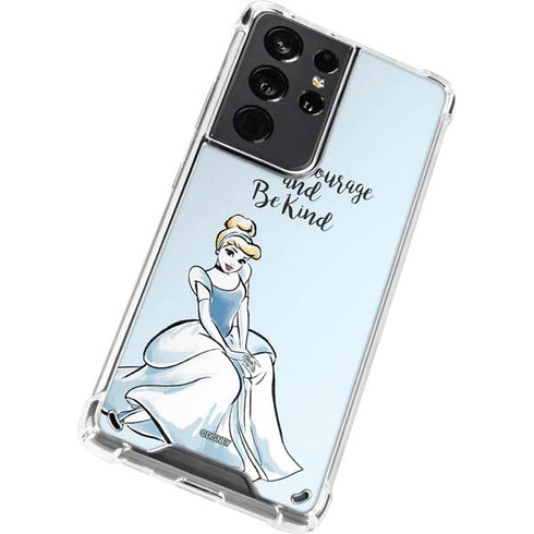 Disney Princess Cinderella Have Courage and Be Kind Art Galaxy S21 Ultra 5G Clear Case