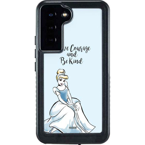 Disney Princess Cinderella Have Courage and Be Kind Art Galaxy S23 Plus Waterproof Case