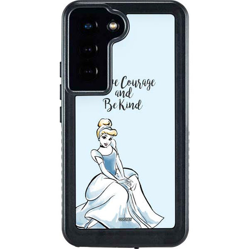 Disney Princess Cinderella Have Courage and Be Kind Art Galaxy S23 Waterproof Case