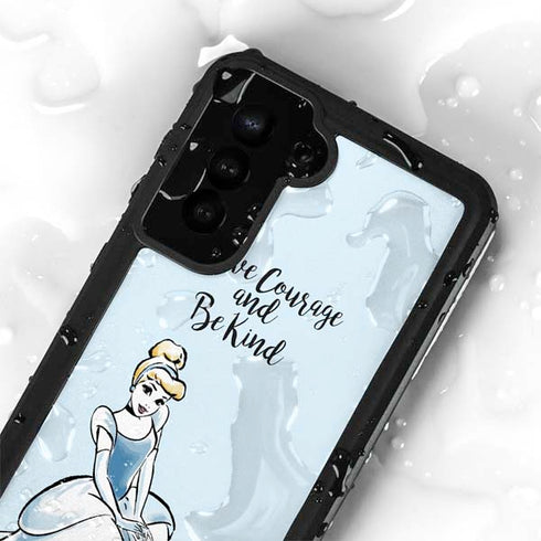Disney Princess Cinderella Have Courage and Be Kind Art Galaxy S23 Waterproof Case