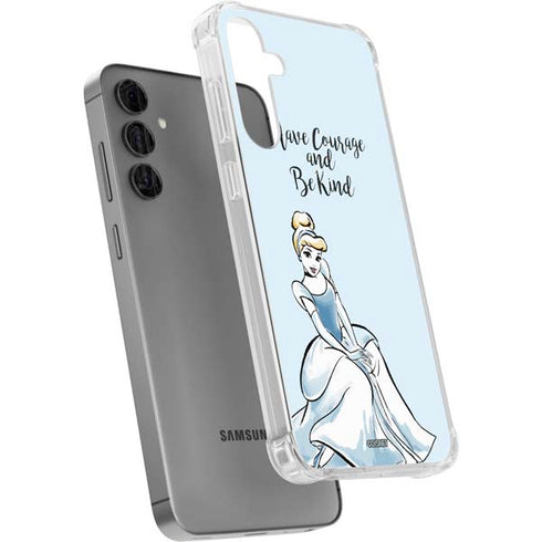 Disney Princess Cinderella Have Courage and Be Kind Art Galaxy S24 Plus Clear Case