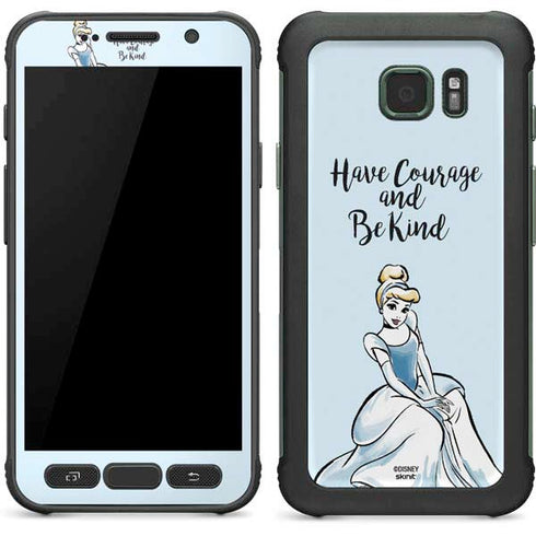 Disney Princess Cinderella Have Courage and Be Kind Art Galaxy S7 Active Skin
