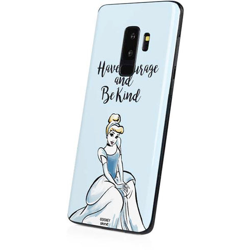 Disney Princess Cinderella Have Courage and Be Kind Art Galaxy S9 Plus Skin