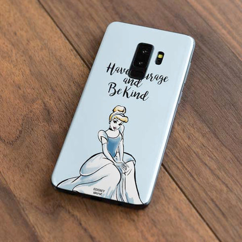 Disney Princess Cinderella Have Courage and Be Kind Art Galaxy S9 Plus Skin