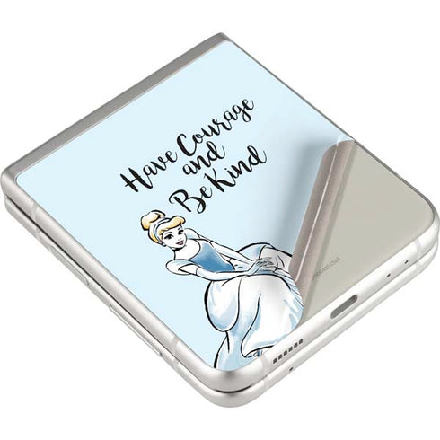 Disney Princess Cinderella Have Courage and Be Kind Art Galaxy Z Flip3 5G Skin