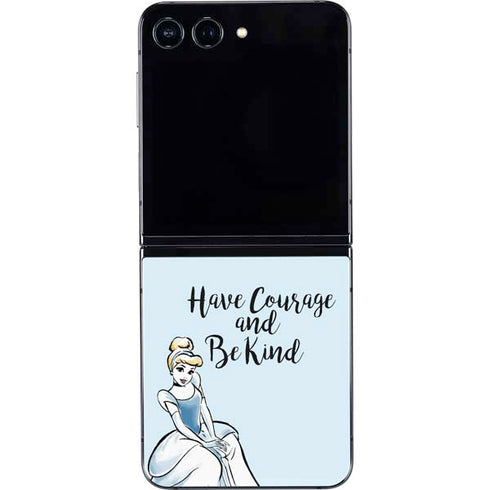 Disney Princess Cinderella Have Courage and Be Kind Art Galaxy Z Flip5 5G Skin