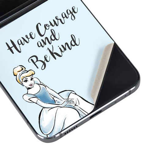 Disney Princess Cinderella Have Courage and Be Kind Art Galaxy Z Flip5 5G Skin