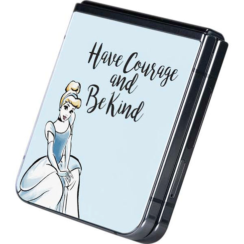 Disney Princess Cinderella Have Courage and Be Kind Art Galaxy Z Flip5 5G Skin