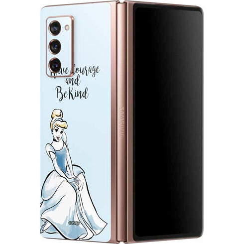 Disney Princess Cinderella Have Courage and Be Kind Art Galaxy Z Fold2 5G Skin