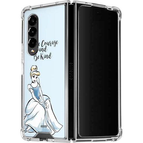 Disney Princess Cinderella Have Courage and Be Kind Art Galaxy Z Fold4 5G Clear Case