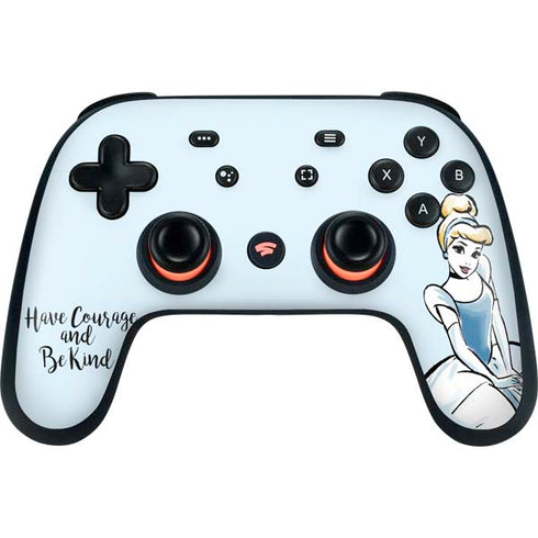 Disney Princess Cinderella Have Courage and Be Kind Art Google Stadia Controller Skin