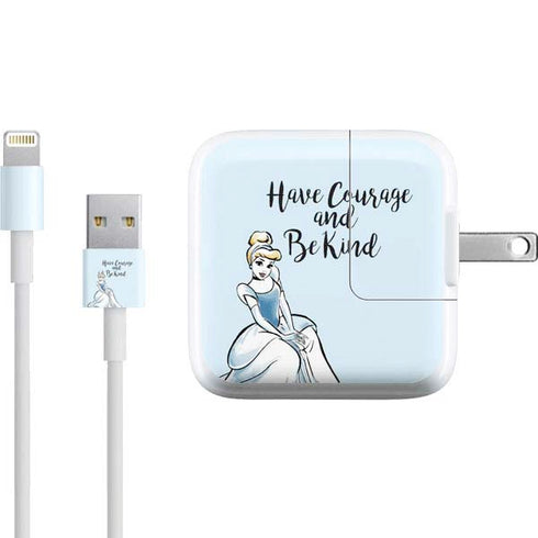 Disney Princess Cinderella Have Courage and Be Kind Art iPad Charger (10W USB) Skin