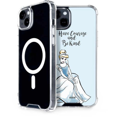 Disney Princess Cinderella Have Courage and Be Kind Art iPhone 15 Plus MagSafe Case