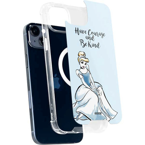 Disney Princess Cinderella Have Courage and Be Kind Art iPhone 15 Plus MagSafe Case