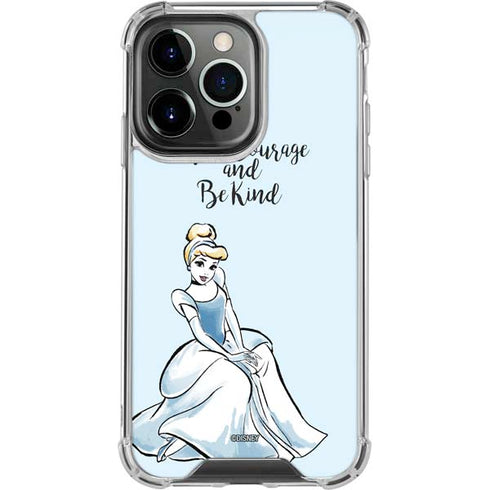 Disney Princess Cinderella Have Courage and Be Kind Art iPhone 15 Pro Clear Case