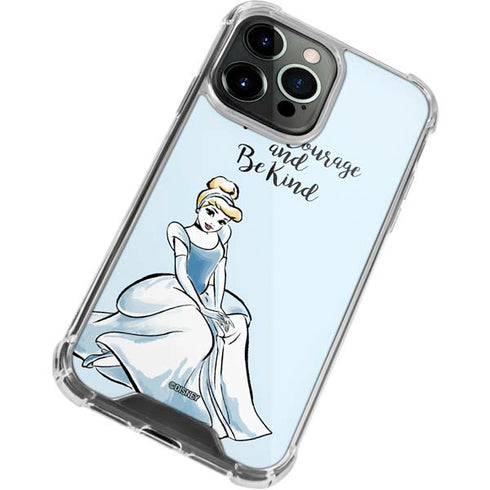 Disney Princess Cinderella Have Courage and Be Kind Art iPhone 15 Pro Clear Case