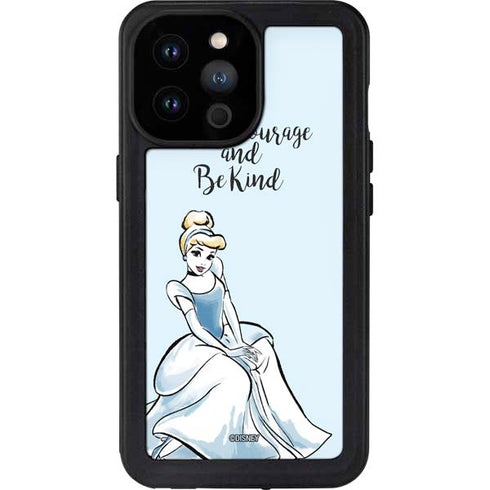 Disney Princess Cinderella Have Courage and Be Kind Art iPhone 14 Pro Max Waterproof Case