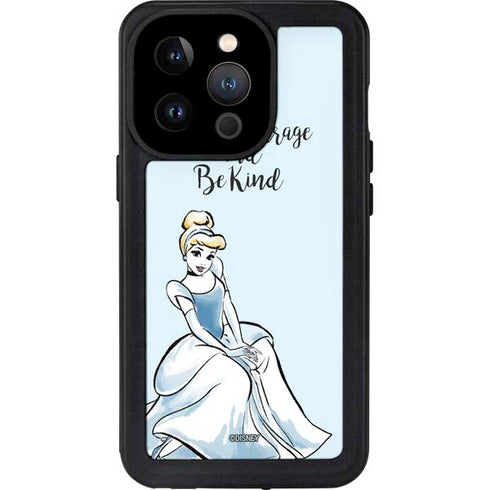 Disney Princess Cinderella Have Courage and Be Kind Art iPhone 14 Pro Waterproof Case