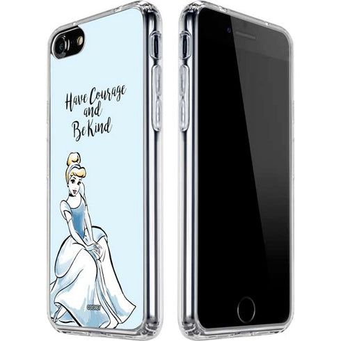 Disney Princess Cinderella Have Courage and Be Kind Art iPhone SE (2nd & 3rd Gen) Clear Case