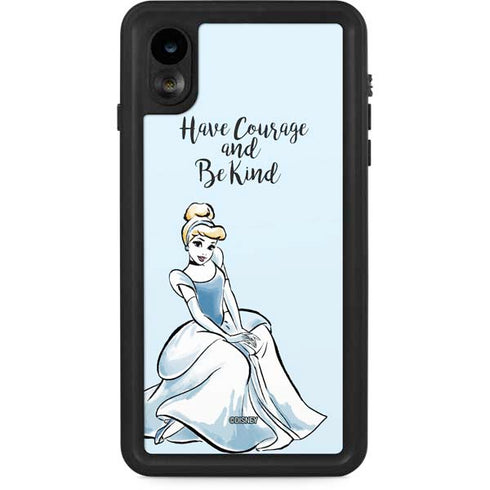 Disney Princess Cinderella Have Courage and Be Kind Art iPhone XR Waterproof Case