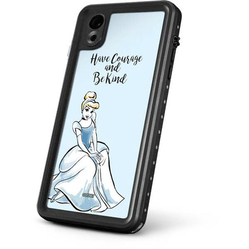 Disney Princess Cinderella Have Courage and Be Kind Art iPhone XR Waterproof Case