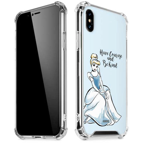 Disney Princess Cinderella Have Courage and Be Kind Art iPhone XS Max Clear Case
