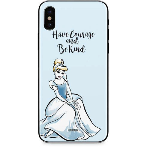Disney Princess Cinderella Have Courage and Be Kind Art iPhone XS Skin