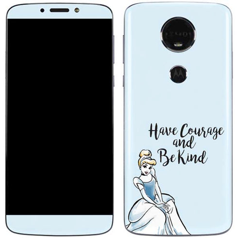 Disney Princess Cinderella Have Courage and Be Kind Art Moto E5 Plus Skin