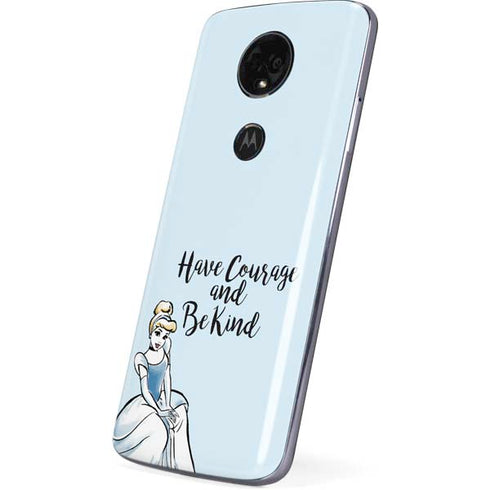 Disney Princess Cinderella Have Courage and Be Kind Art Moto E5 Plus Skin