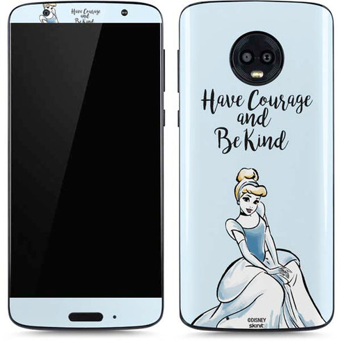 Disney Princess Cinderella Have Courage and Be Kind Art Moto G6 Skin