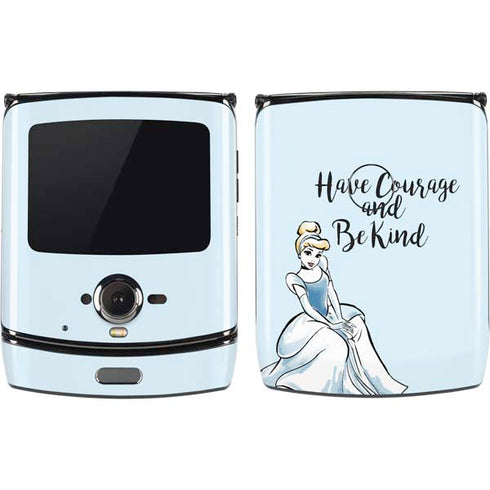 Disney Princess Cinderella Have Courage and Be Kind Art Motorola RAZR Skin