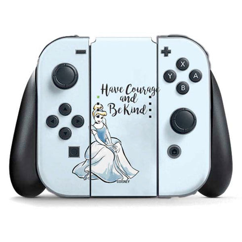 Disney Princess Cinderella Have Courage and Be Kind Art Nintendo Switch (2017-2021) Joy-Con Controller Skin