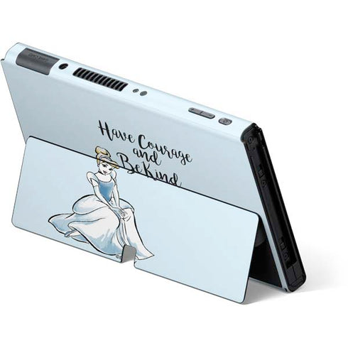 Disney Princess Cinderella Have Courage and Be Kind Art Nintendo Switch OLED (2021) Skin