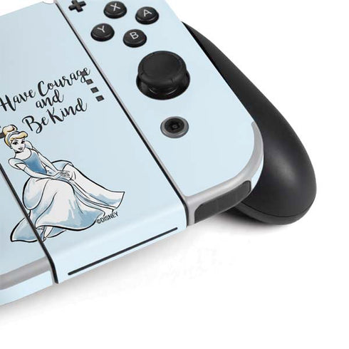 Disney Princess Cinderella Have Courage and Be Kind Art Nintendo Switch OLED (2021) Skin