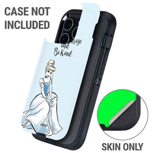 Disney Princess Cinderella Have Courage and Be Kind Art Otterbox Defender iPhone Skin