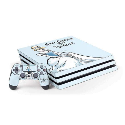 Disney Princess Cinderella Have Courage and Be Kind Art PS4 Pro Bundle Skin