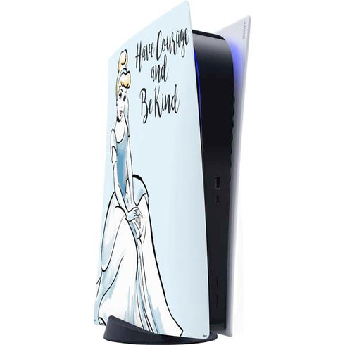 Disney Princess Cinderella Have Courage and Be Kind Art PS5 Digital Edition Console Skin