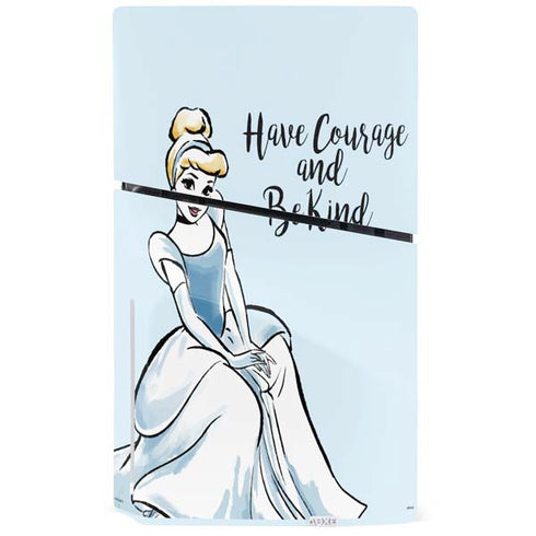 Disney Princess Cinderella Have Courage and Be Kind Art PS5 Slim Disk Bundle Skin