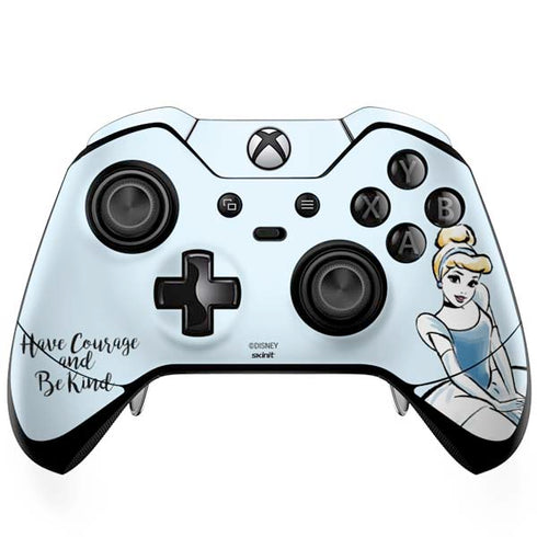 Disney Princess Cinderella Have Courage and Be Kind Art Xbox One Elite Controller Skin