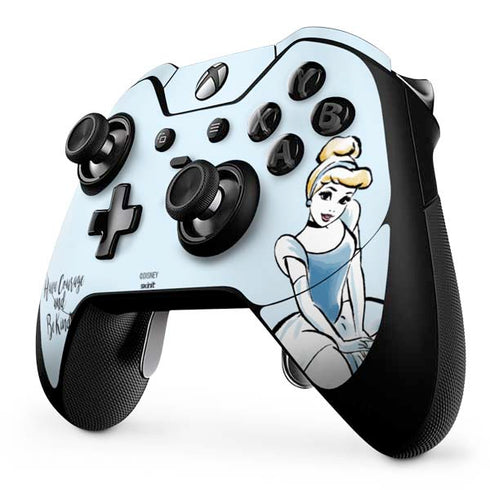 Disney Princess Cinderella Have Courage and Be Kind Art Xbox One Elite Controller Skin