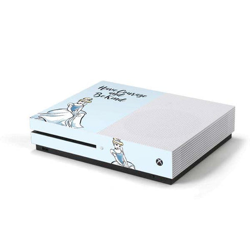 Disney Princess Cinderella Have Courage and Be Kind Art Xbox One S Console Skin