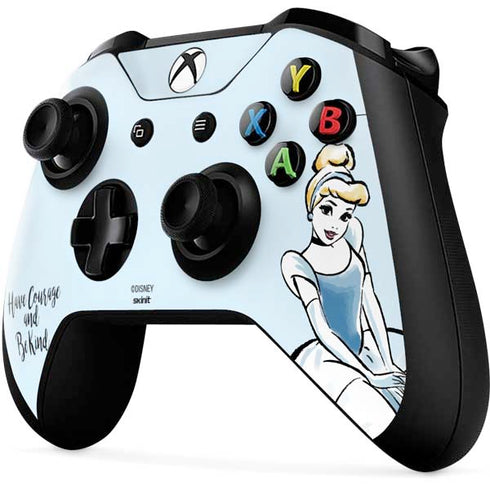 Disney Princess Cinderella Have Courage and Be Kind Art Xbox One X Controller Skin
