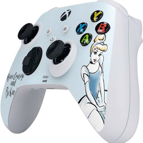 Disney Princess Cinderella Have Courage and Be Kind Art Xbox Series S Controller Skin